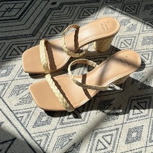 Braided chunky heels